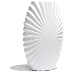 Vase plastique effet origami 9x5xH27cm - 4 coloris