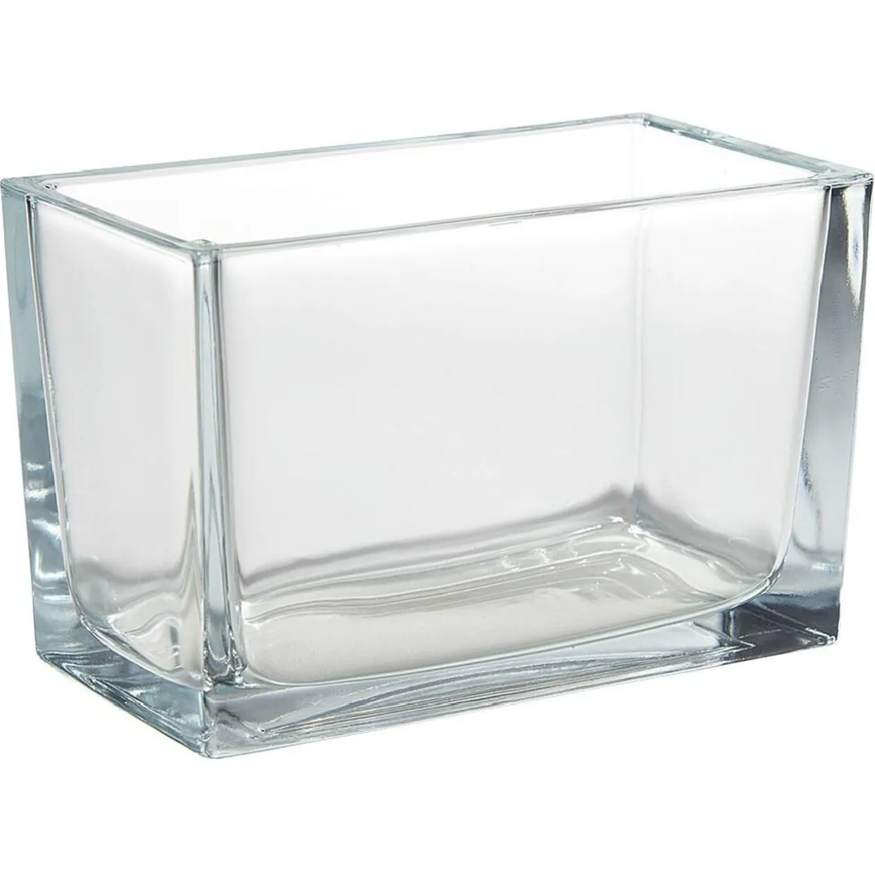 Vase rectangulaire transparent 15,5x8,5xH10 cm