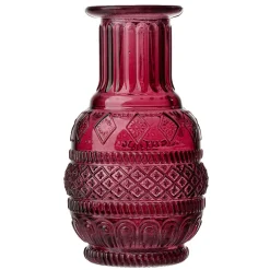 Vase rond en verre vert Ø6,5xH13,5cm < Gifi Outlet
