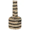 Vase rond osier noir et marron Ø26xH55cm