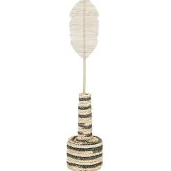 Vase rond osier noir et marron Ø26xH55cm