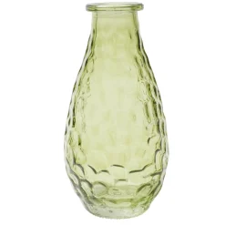 Vase verre coloré forme bouteille décor relief Ø6xH13cmØ7xH14cm (3 modèles) < Gifi Hot