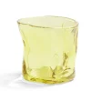 Vase verre froissé jaune Ø7,5xH7,7cm < Gifi Sale