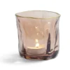 Vase verre froissé rose Ø7,5xH7,7cm < Gifi Best