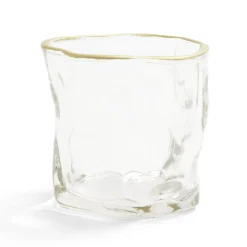Vase verre froissé transparent Ø7,5xH7,7cm