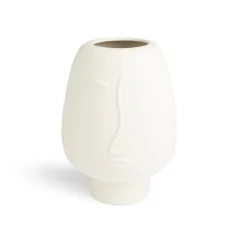 Vase visage céramique blanc Ø13xH18cm < Gifi Best