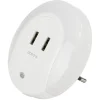 Veilleuse enfichable blanc + 2 ports USB