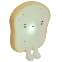 Veilleuse kawaii toast brioche LED couleurs changeantes 13x2xH15cm