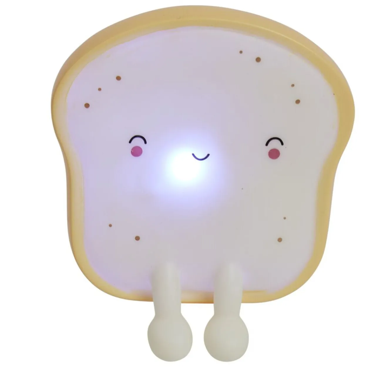 Veilleuse kawaii toast brioche LED couleurs changeantes 13x2xH15cm