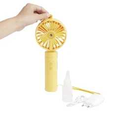 Ventilateur à main brumisateur USB 3 vitesses jaune < Gifi Sale