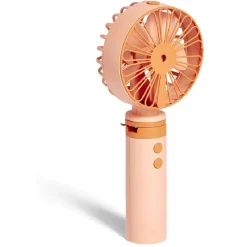 Ventilateur à main brumisateur USB 3 vitesses corail