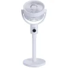 Ventilateur sur pied 35W rond orientable digital avec télécommande blanc Ø29xH100cm