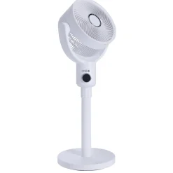 Ventilateur sur pied 35W rond orientable digital avec télécommande blanc Ø29xH100cm