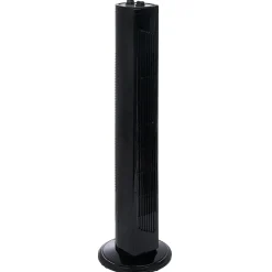 Ventilateur tour oscillant noir 24x24xH75cm 45W