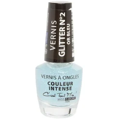 Vernis à ongles glitter doré bleu n°02 < Gifi Discount