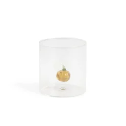 Verre avec décor intérieur citrouille 350ml Ø8xH8,5cm