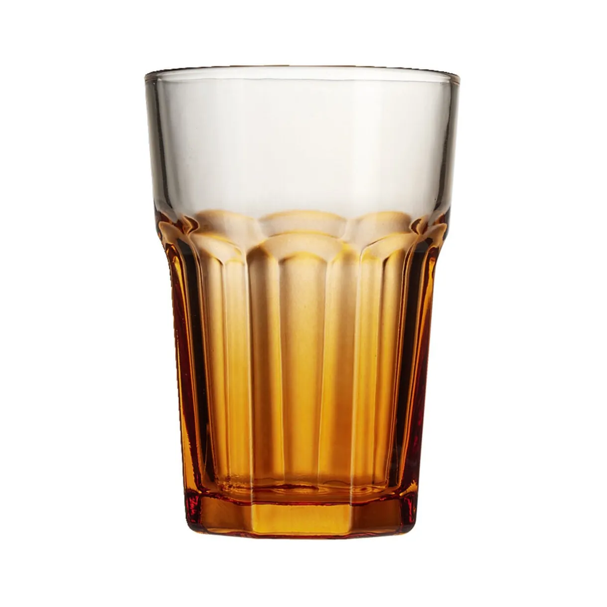 Verre bas en verre orange H12cm < Gifi