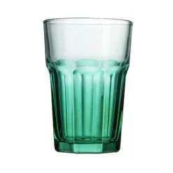 Verre bas en verre vert H12cm