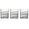 Verre bas motif rayure graphique 25 cl x 6