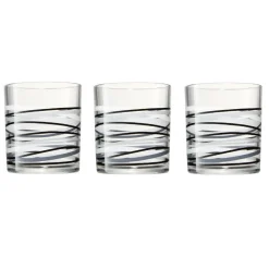 Verre bas motif rayure graphique 25 cl x 6
