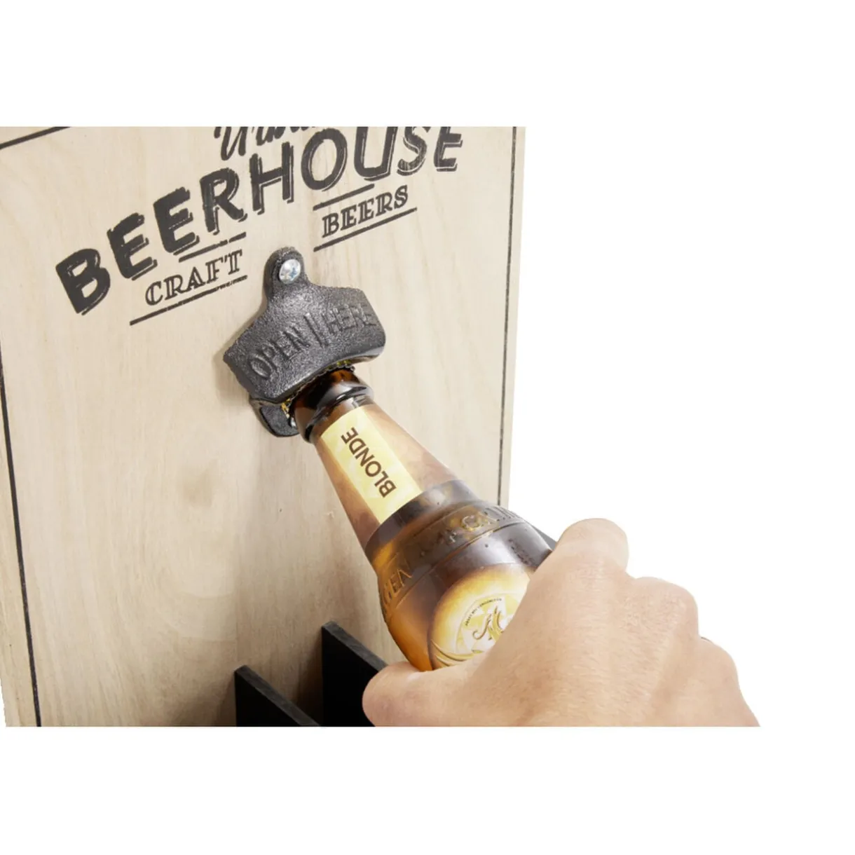Verre à bière 50cl x2 avec support décapsuleur et 2 sous-verres < Gifi New