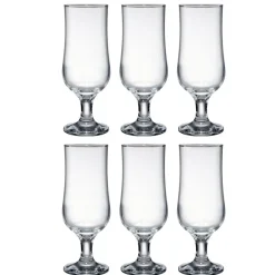 Verre à bière 38,5cl x3 sur pied Ø6,6xH19cm