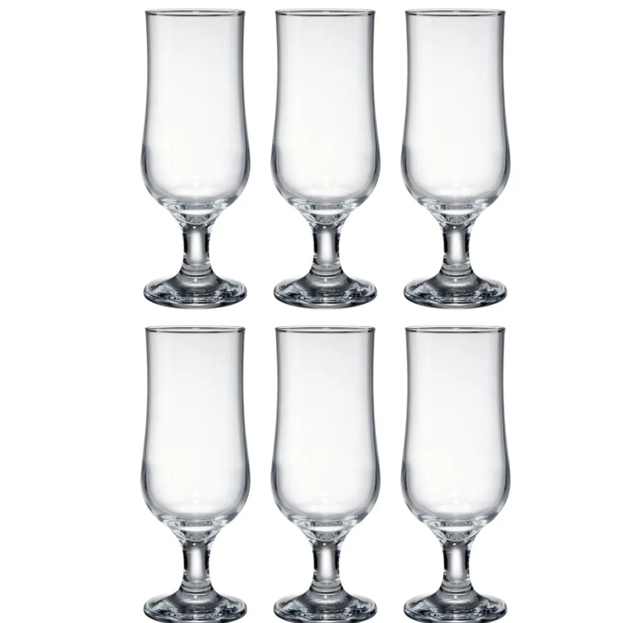Verre à bière 38,5cl x3 sur pied Ø6,6xH19cm