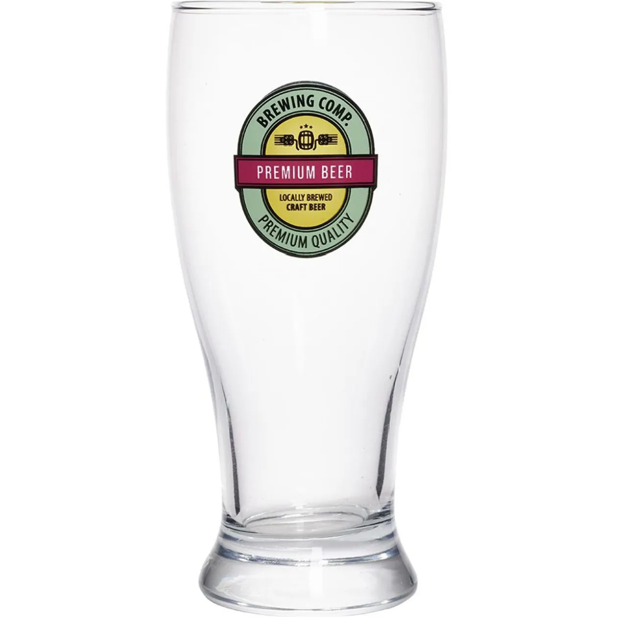Verre à bière transparent inscription Premium Beer 56,5cl - Ø9,5xH20cm