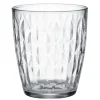 Verre 34cl x6 losange relief en verre transparent Ø8,5xH10cm