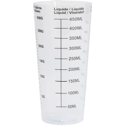 Verre doseur en plastique blanc