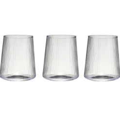 Verre à eau motif strié 380 ml Ø9XH10 cm verre transparent < Gifi Sale