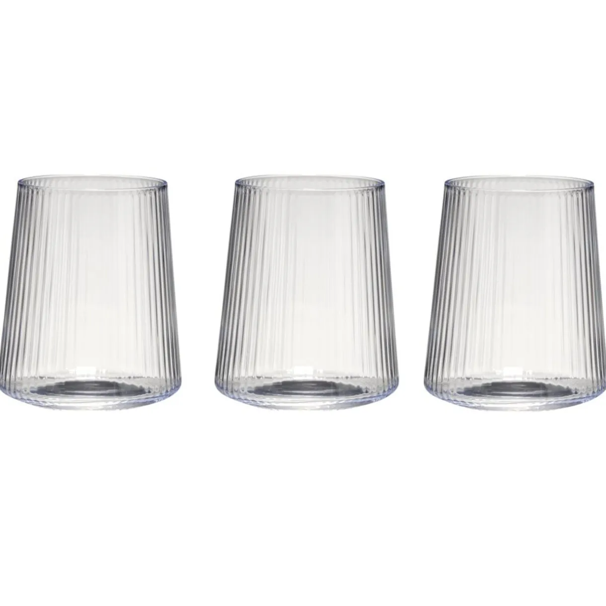 Verre à eau motif strié 380 ml Ø9XH10 cm verre transparent < Gifi Sale