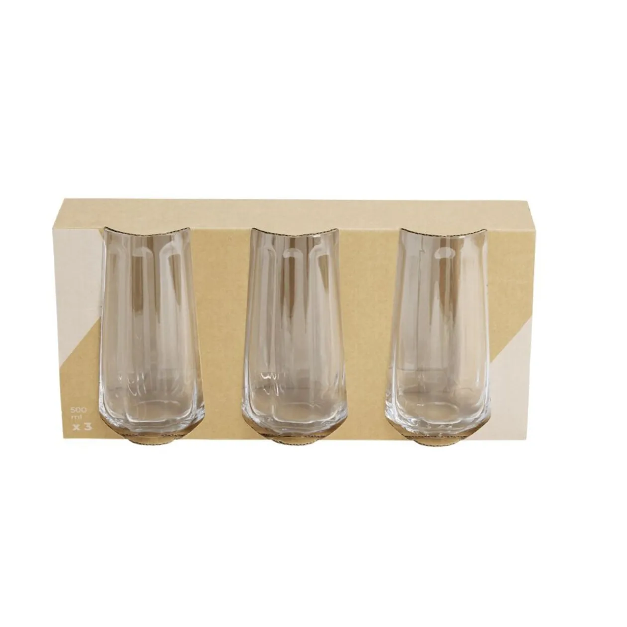 Verre à eau x3 arrondi 500ml