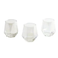 Verre haut x3 forme diamant reflet irisé 300ml < Gifi Online