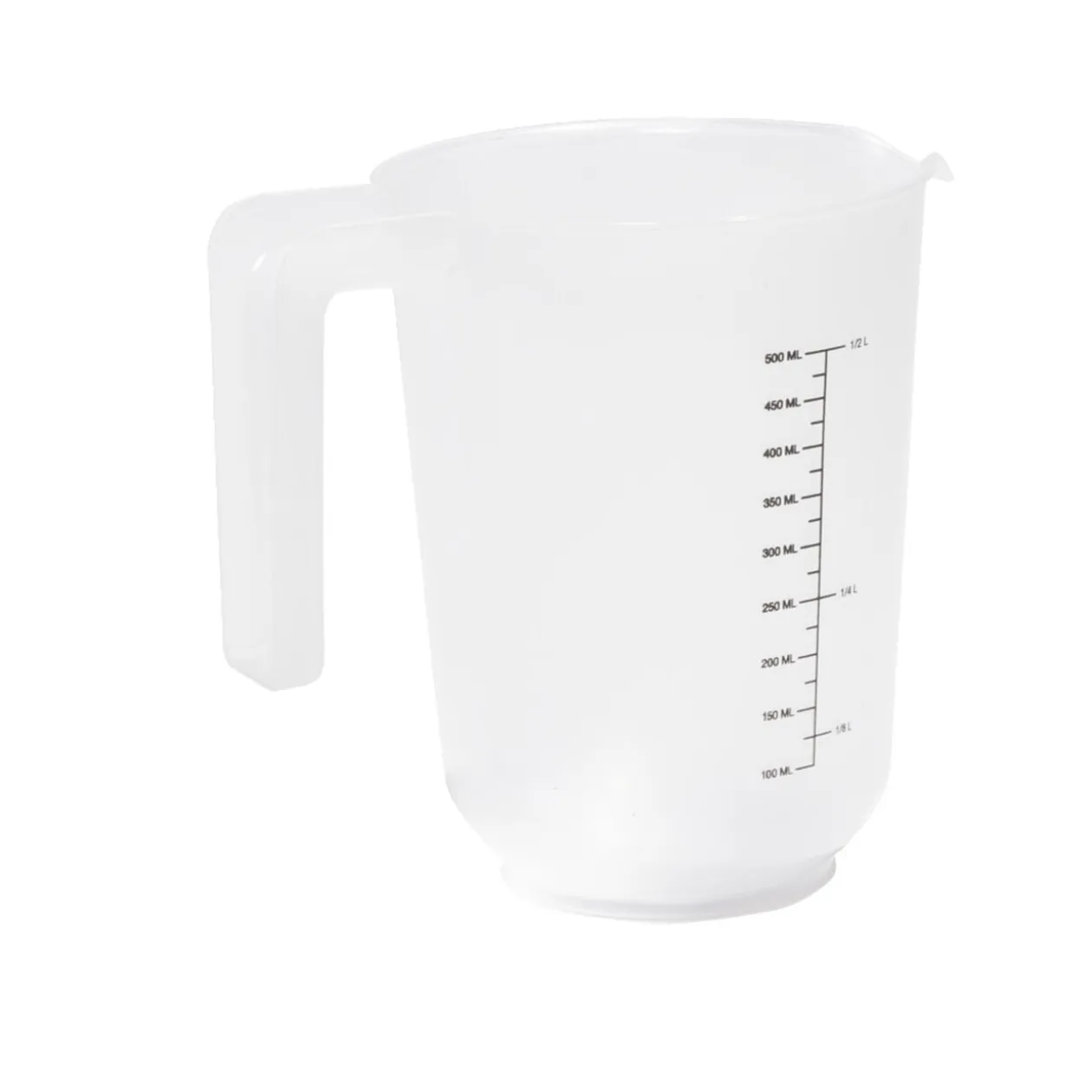 Verre mesureur 500ml plastique blanc transparent