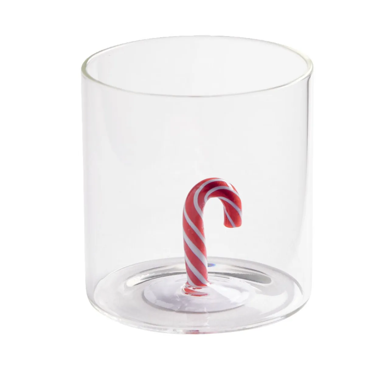Verre Noël transparent avec centre sucre d'orge 3D Ø8xH8,5cm < Gifi Clearance