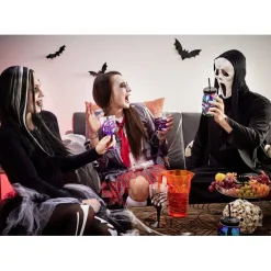Verre à pied Halloween main squelette H18cm (2 modèles noir ou violet) < Gifi