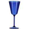Verre à pied plastique bleu 25cl