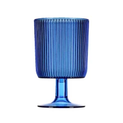 Verre à pied plastique bleu 30cl