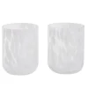 Verre soufflé x2 motif tacheté 500ml (2 modèles)