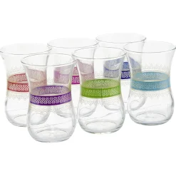 Verre à thé x6 verre motif oriental Touareg 11.5cl