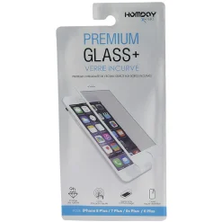 Verre trempé incurvé pour Iphone 6 Plus, 6S Plus, 7 Plus et 8 Plus transparent et blanc < Gifi Clearance