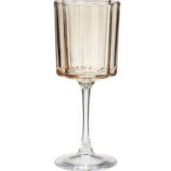 Verre à vin automne en verre transparent et orange Ø9xH22cm < Gifi Hot