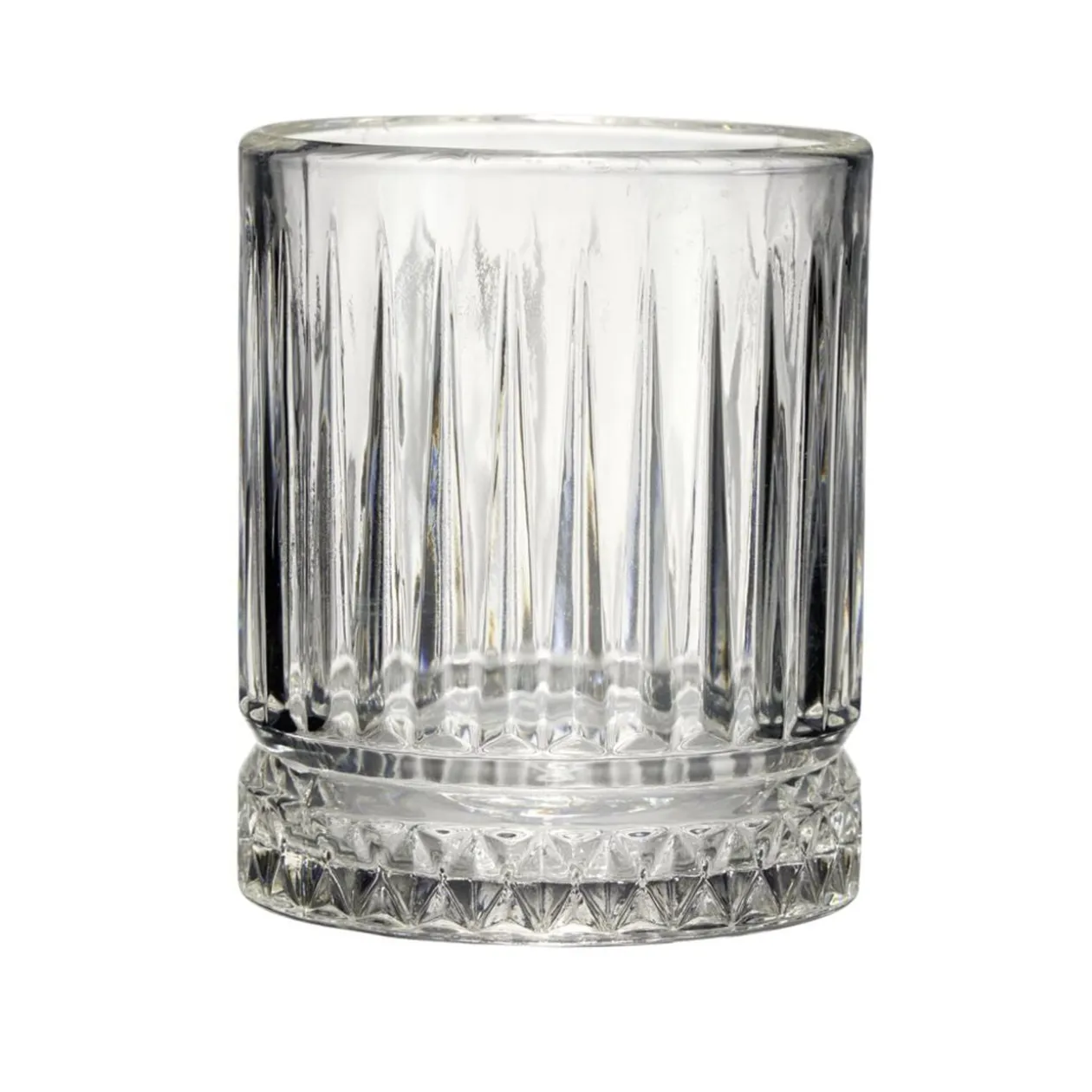 Verre à whisky 33cl relief strié Ø8xH9,8cm