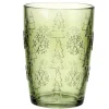 Verre X4 motif relief verre 350 ml Ø8XH12 cm vert < Gifi New