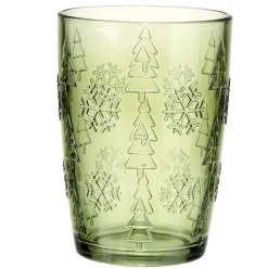 Verre X4 motif relief verre 350 ml Ø8XH12 cm vert < Gifi New