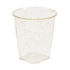 Verrine plastique réutilisable x10 ronde dorée pailletée 3x3xH5cm < Gifi