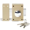 Verrou bouton fer et acier 11x8,6x7,9cm