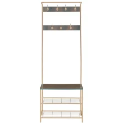 Vestiaire 3en1 avec patères et étagères métal 60x30xH170cm (2 modèles) < Gifi Best