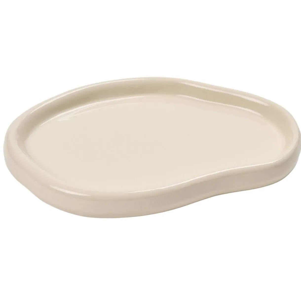 Vide-poche arrondi en dolomite 17x24cm (2 modèles blanc ou argenté) < Gifi Sale